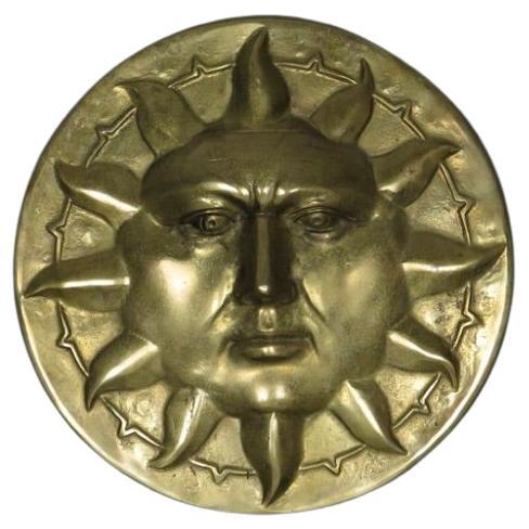 Wall-Hanging Brass Sun Orb For Sale