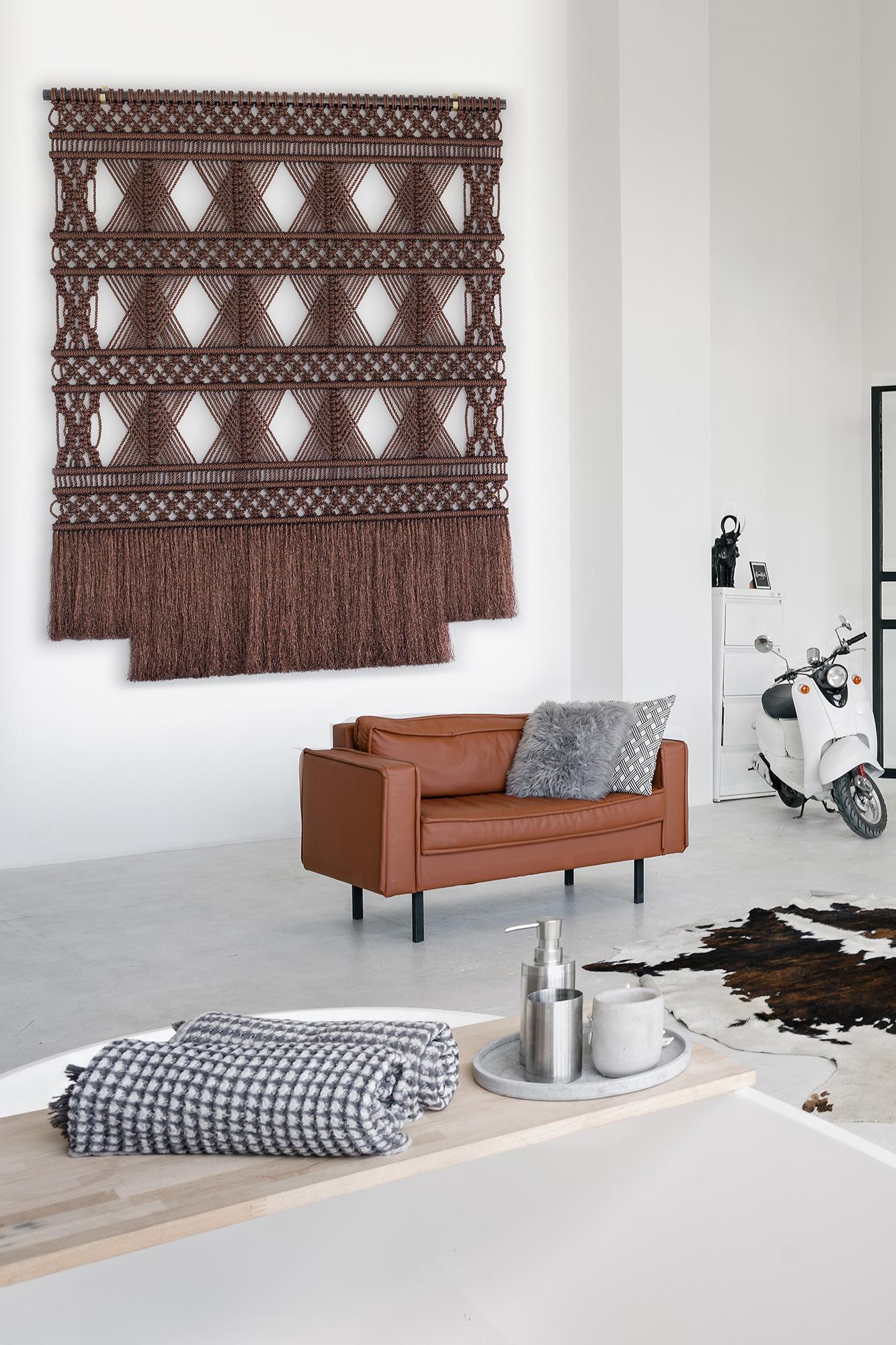 brown wall tapestry