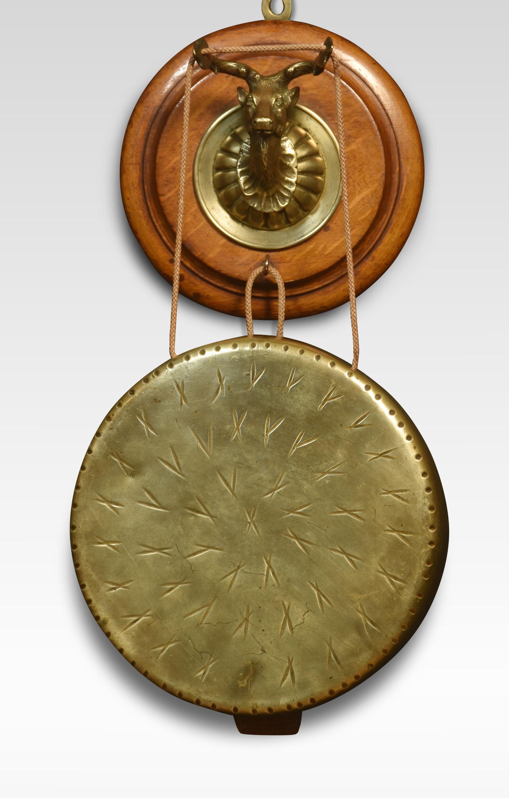 British Wall Hanging Dinner Gong For Sale
