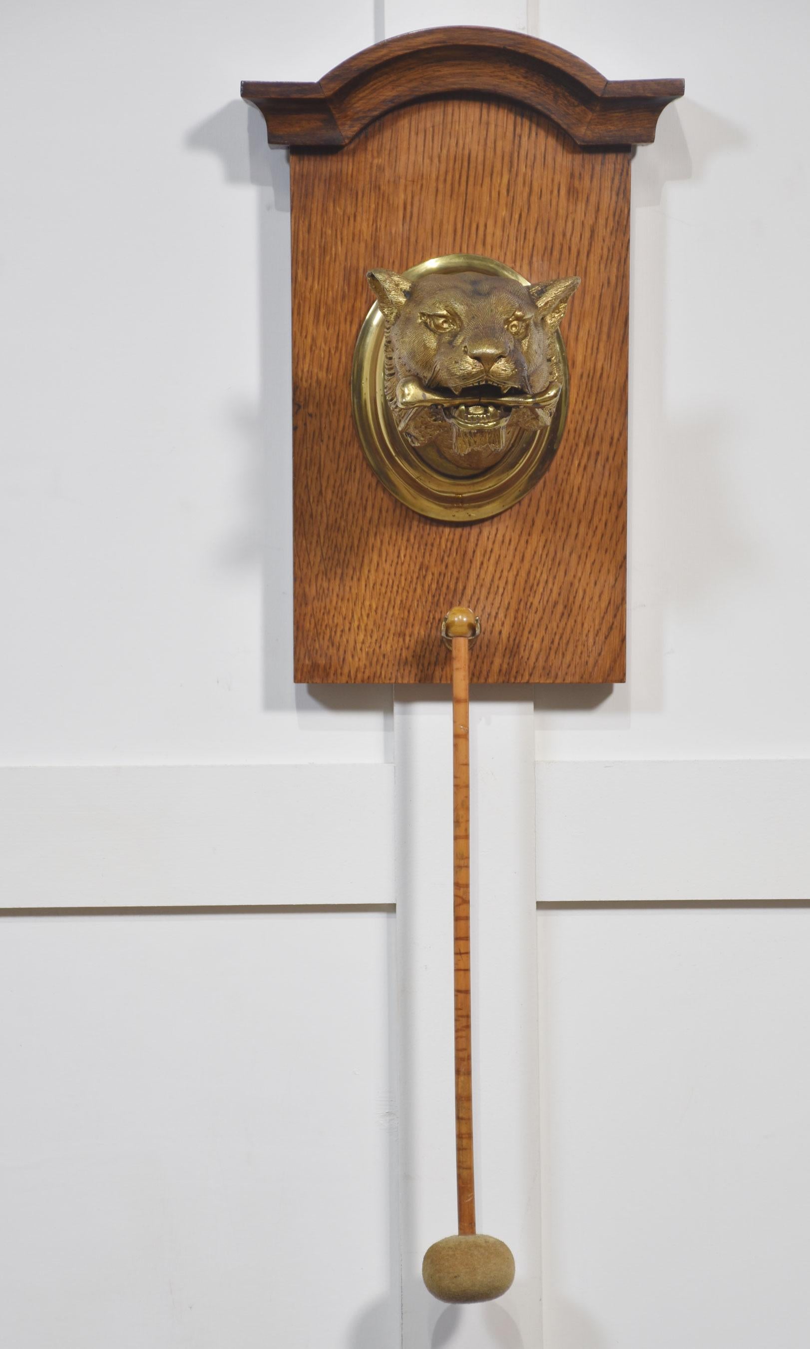 Oak Wall hanging dinner gong For Sale