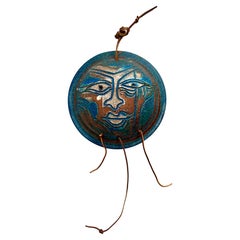 Wall Hanging "Face" Pottery by Master Ceramicist Charles Counts, signed, 1970's
