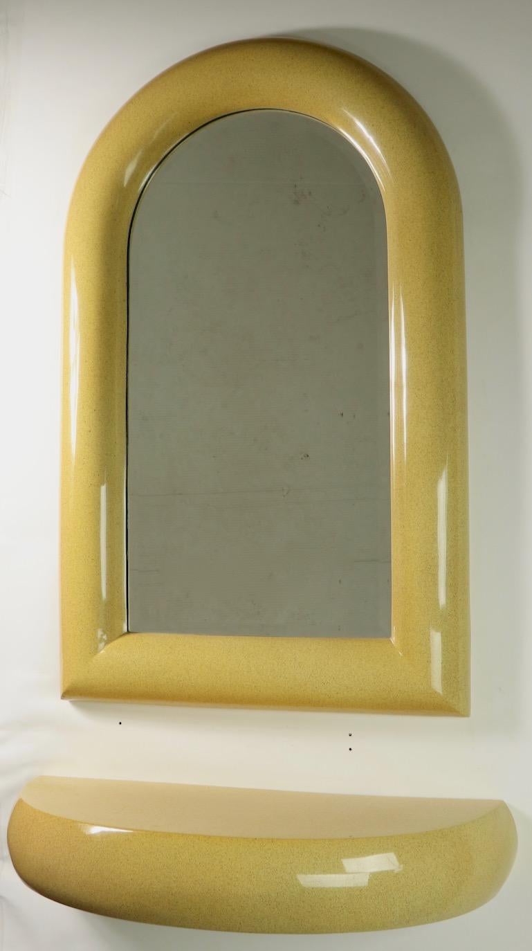 American Wall Hanging Mirror with Console Shelf after Springer