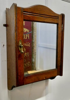 Wall Hanging Oak Cloakroom or Bathroom Cupboard
