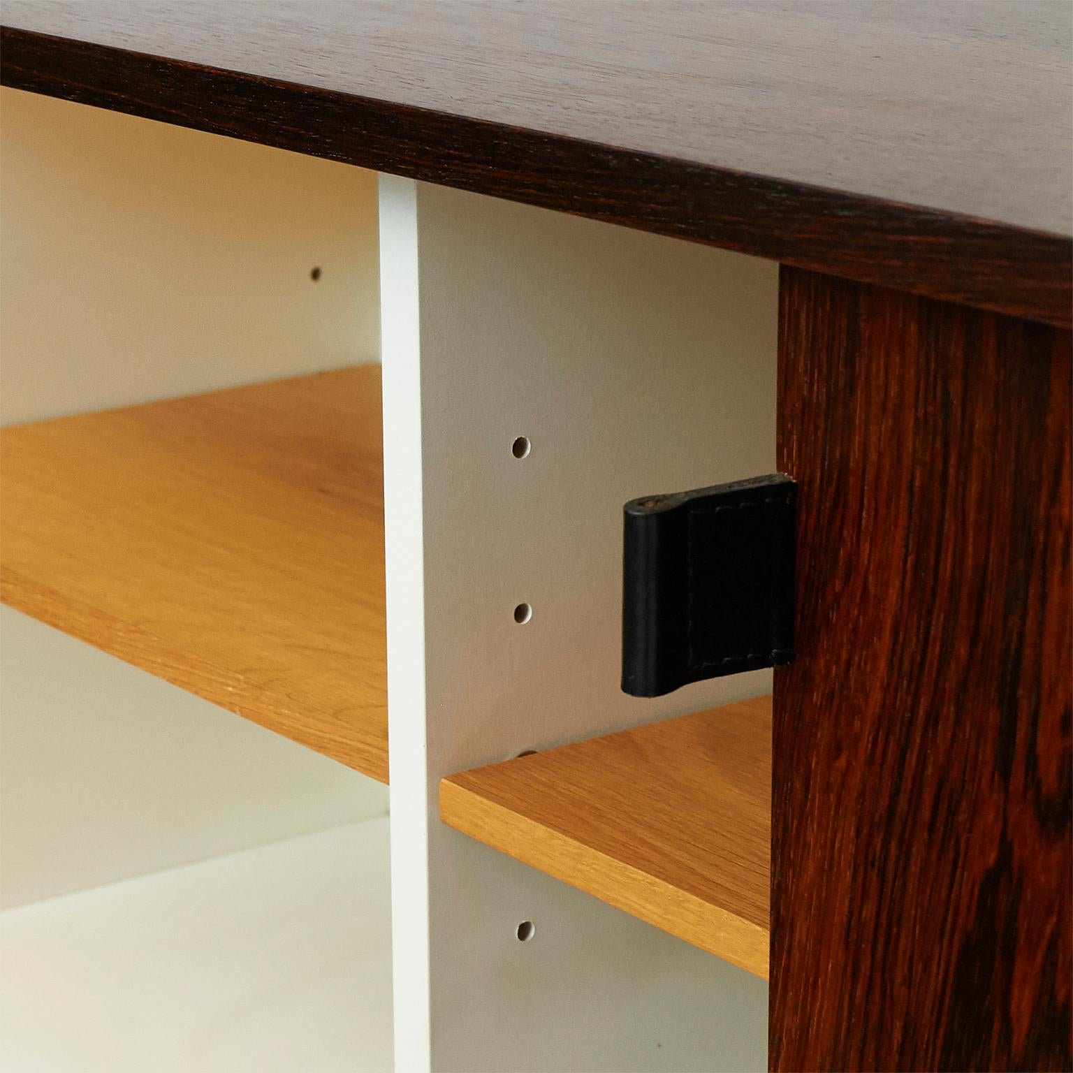 Rare Wall Hanging Rosewood Credenza by Florence Knoll In Good Condition In San Francisco, CA