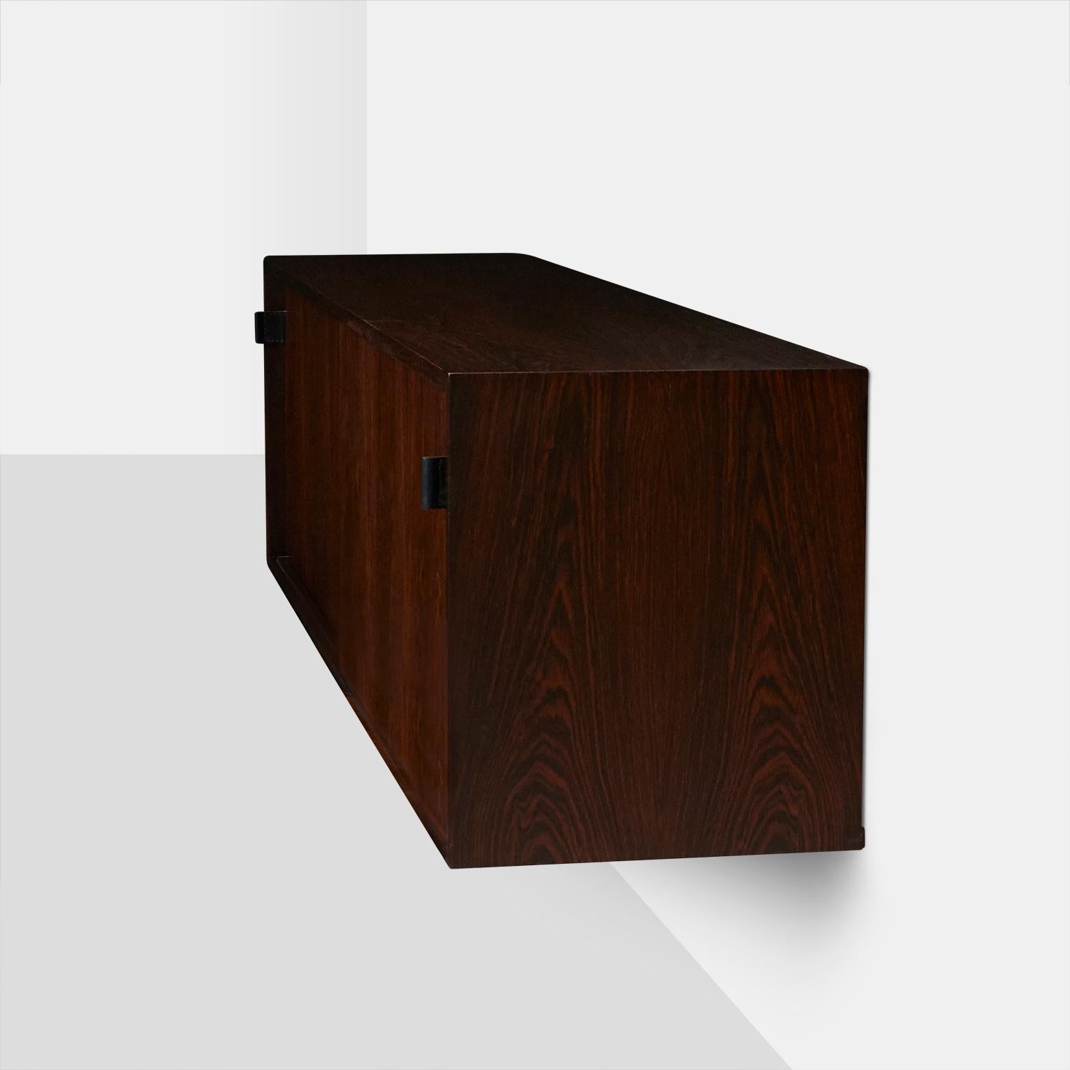 Mid-20th Century Rare Wall Hanging Rosewood Credenza by Florence Knoll