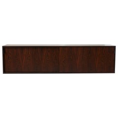 Rare Wall Hanging Rosewood Credenza by Florence Knoll