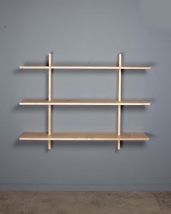Wall Hanging Shelving Unit in Solid Maple by Elliott Marks