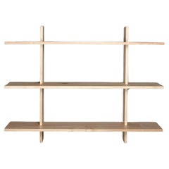 Wall Hanging Shelving Unit in Solid Maple by Elliott Marks