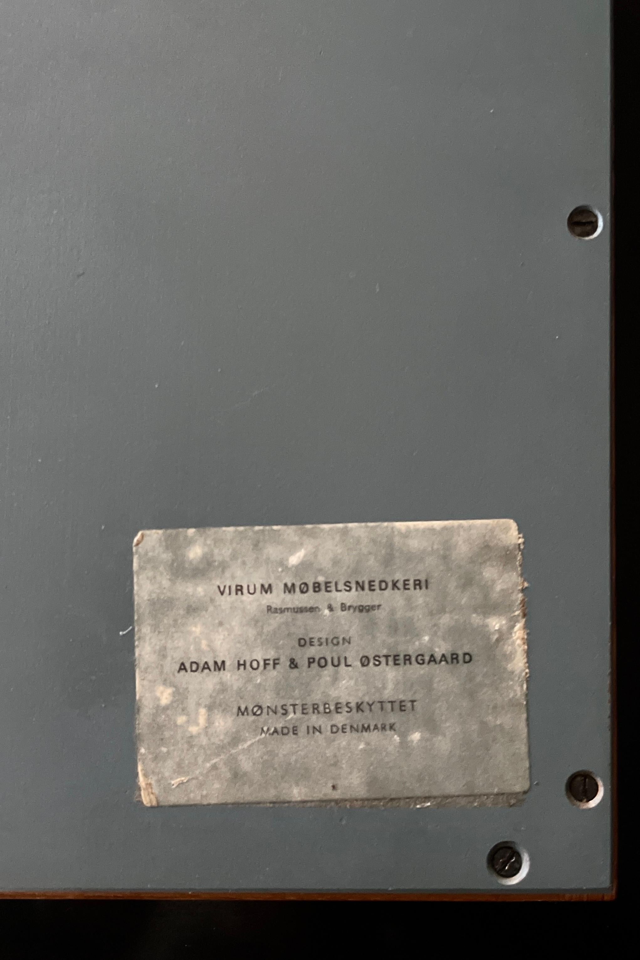 Wall hanging valet by Adam Hoff and Poul Østergaard for VIRUM Møbelsnedkeri, DK 4