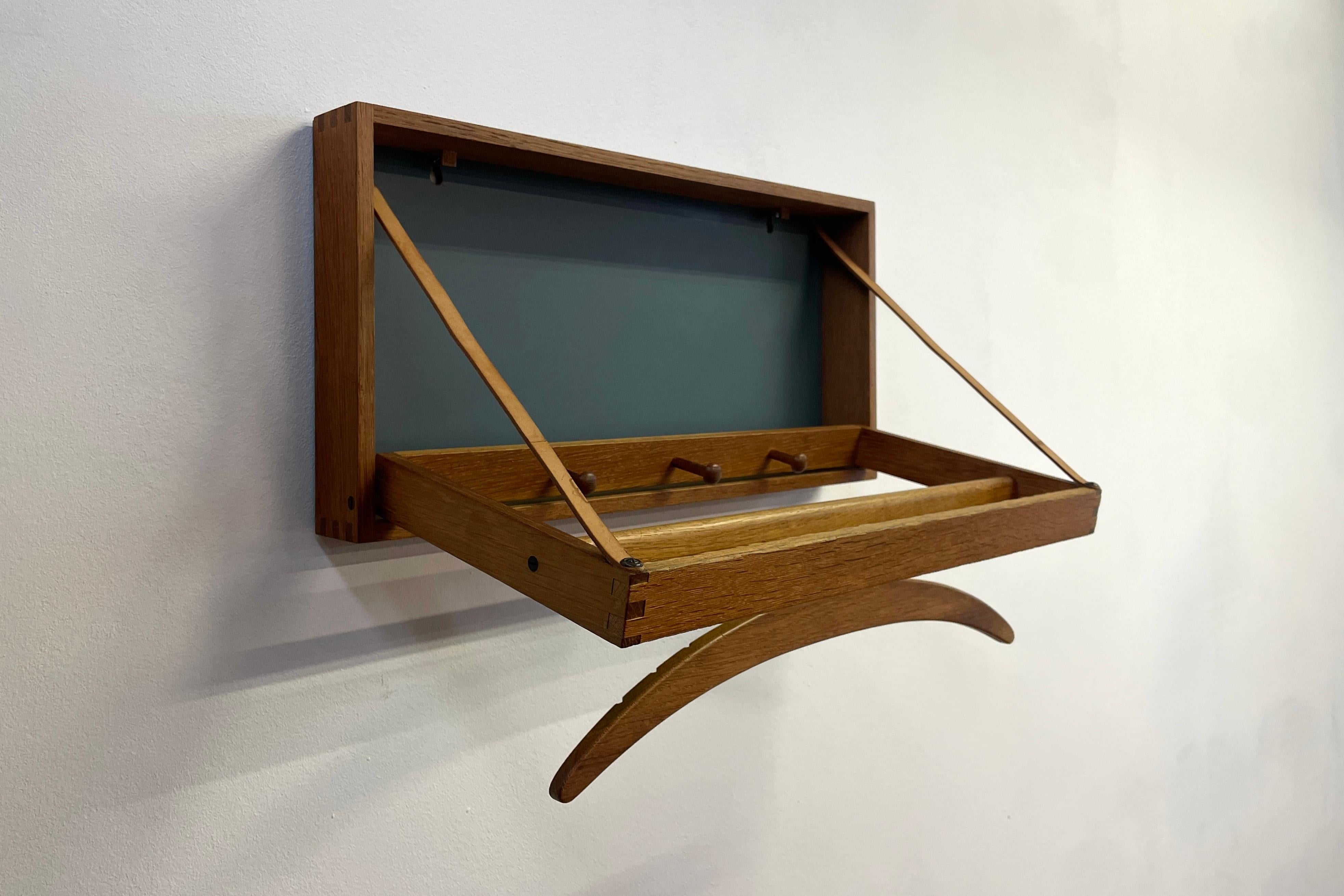 Danish Wall hanging valet by Adam Hoff and Poul Østergaard for VIRUM Møbelsnedkeri, DK