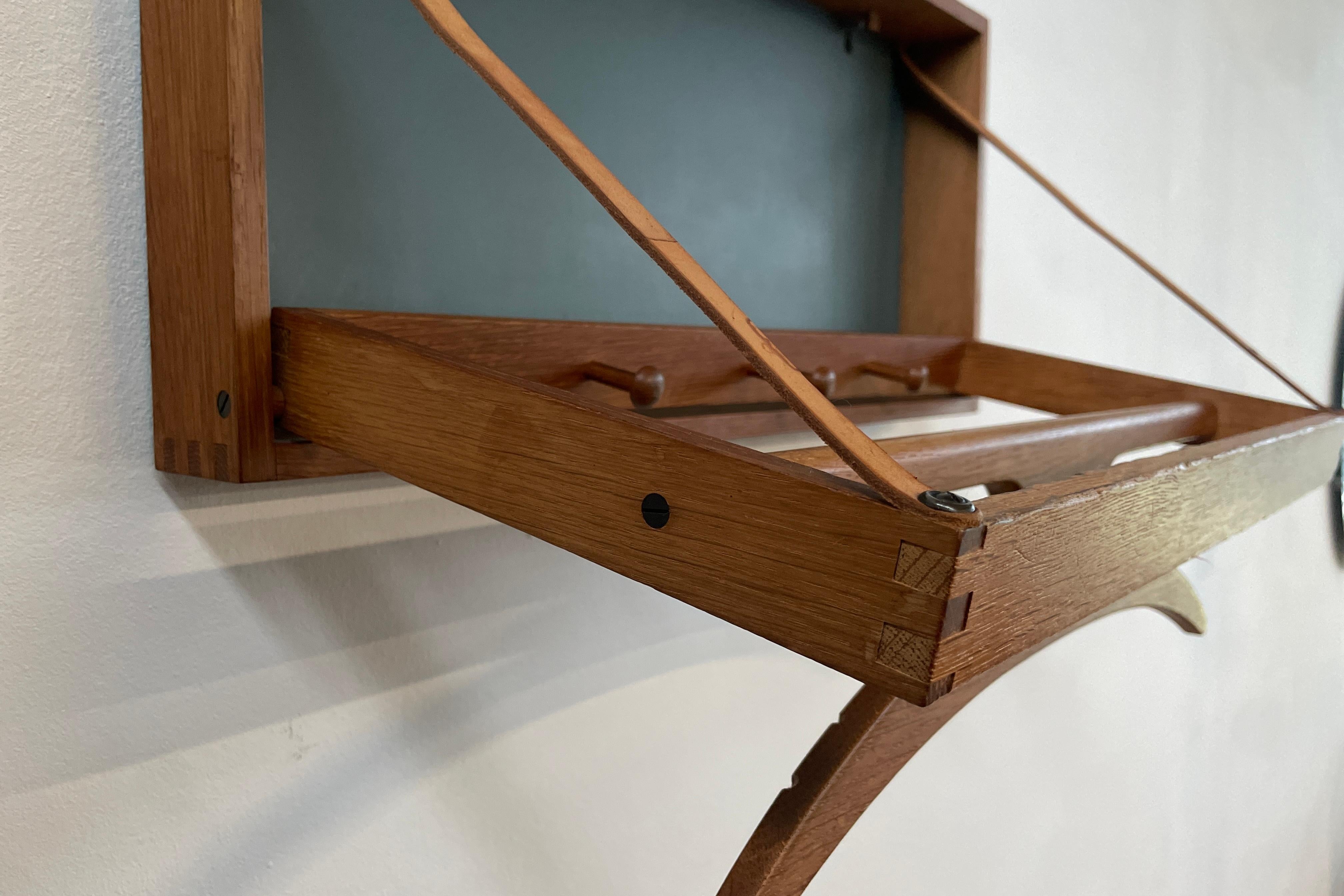 Wall hanging valet by Adam Hoff and Poul Østergaard for VIRUM Møbelsnedkeri, DK 1