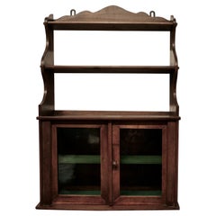 Wall Hanging Walnut Cloakroom or Bathroom Cupboard