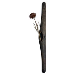 Vaso da parete per fiori in Wood, giapponese antico, Wabisabi