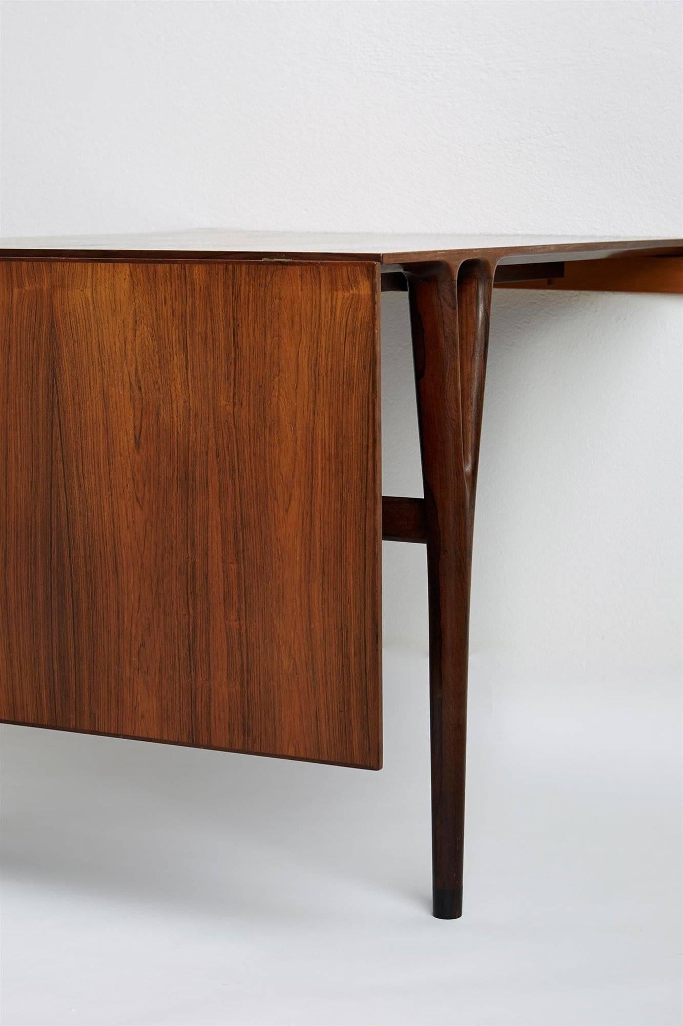 Mid-Century Modern Wall Hung Table Designed by Helge Vestergaard Jensen, Denmark, 1950s For Sale
