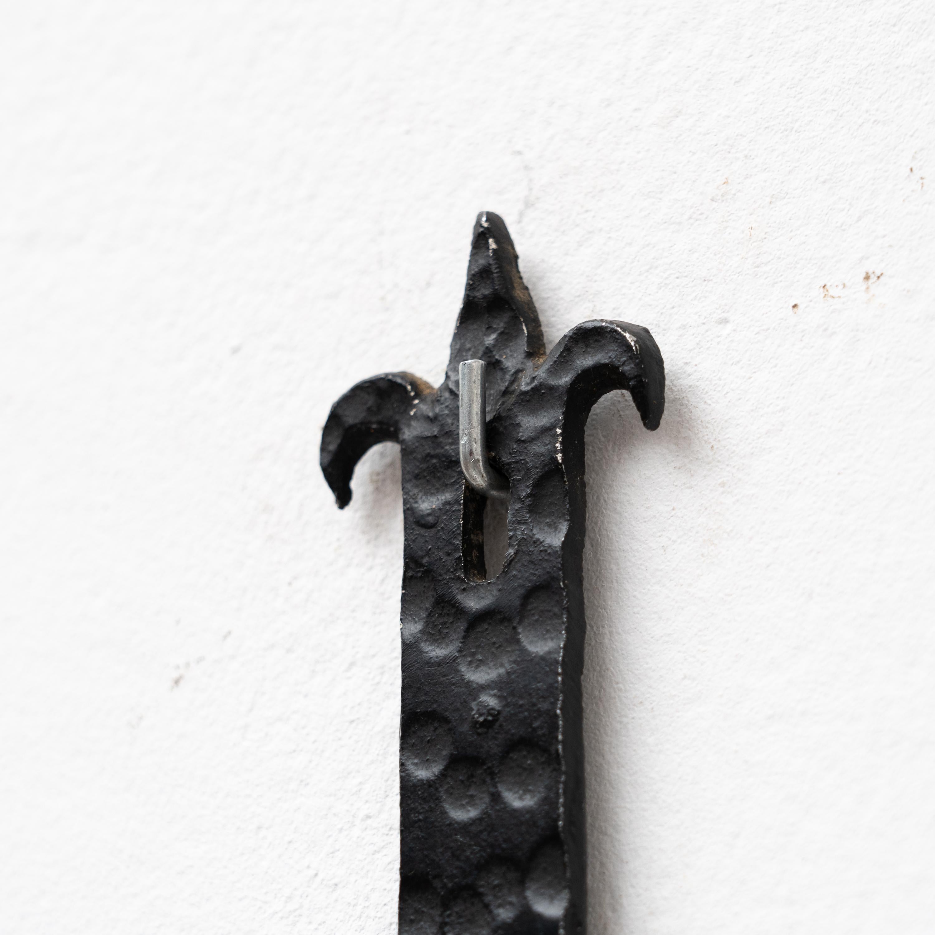 Wall Iron Candle Holder, circa 1950   For Sale 5