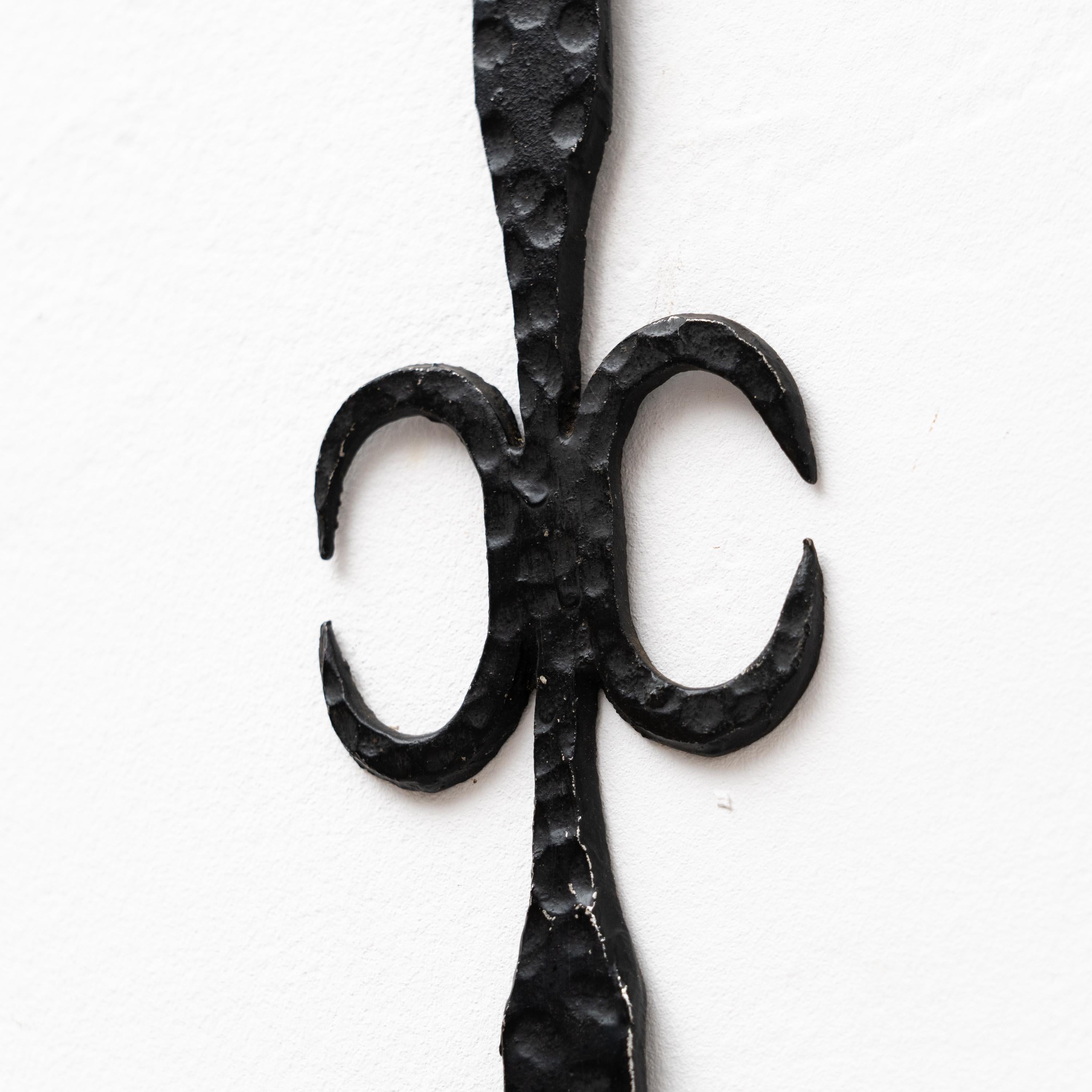 Wall Iron Candle Holder, circa 1950   For Sale 3