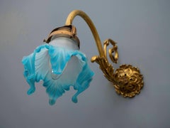 Lampe murale/applique en bronze doré