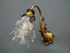 Antique Wall lamp / appliqué made of gilded bronze