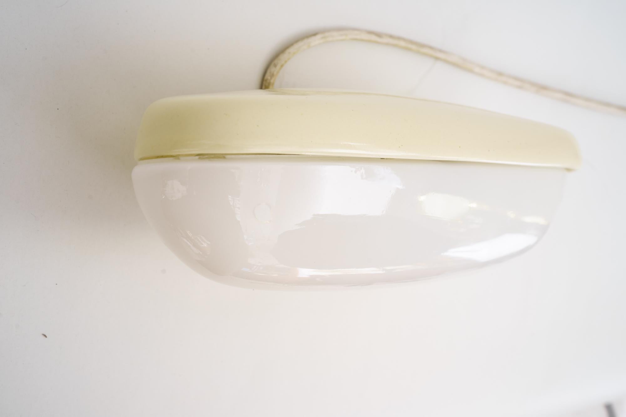 Ceramic Wall Lamp Around, 1950s For Sale