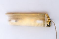 Wandleuchte Messing und Lucit um 1970er