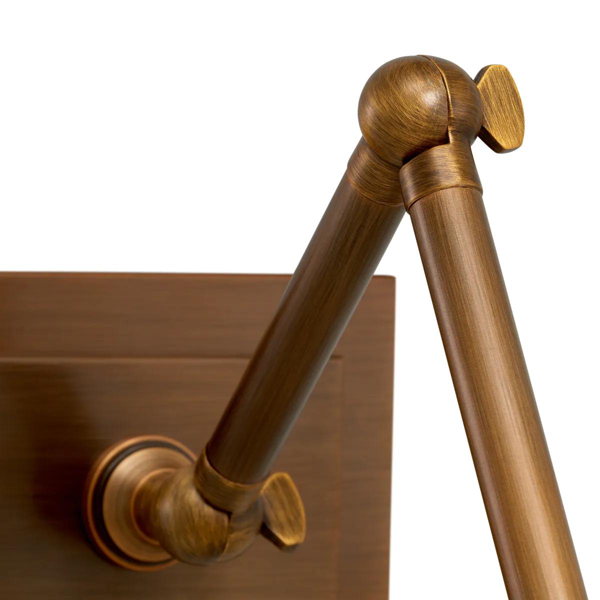 Lámpara de pared - Acabado en latón y ratán natural Latón en venta