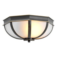 Applique - Finition bronze et verre blanc