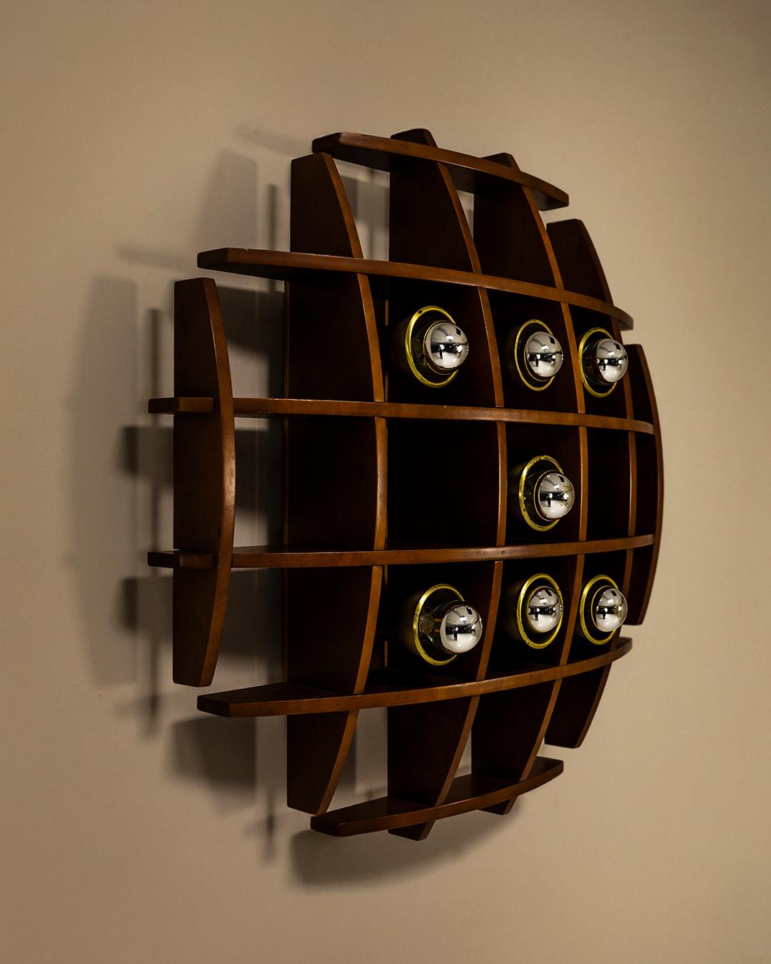 Lámpara de pared de Angelo Brotto para Esperia, Italia Años 70 Italiano en venta