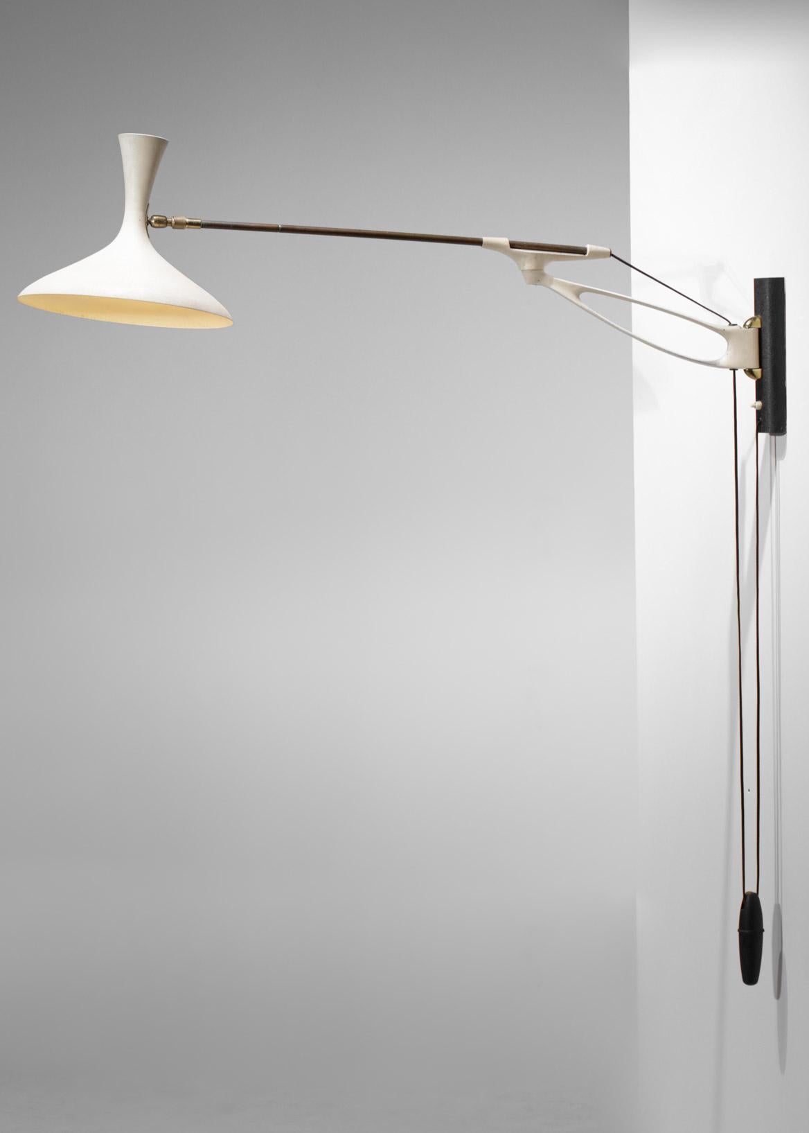 Wall Lamp by Designer Cosack Leuchten from the 50's in Lacquered Metal, E539 For Sale 3