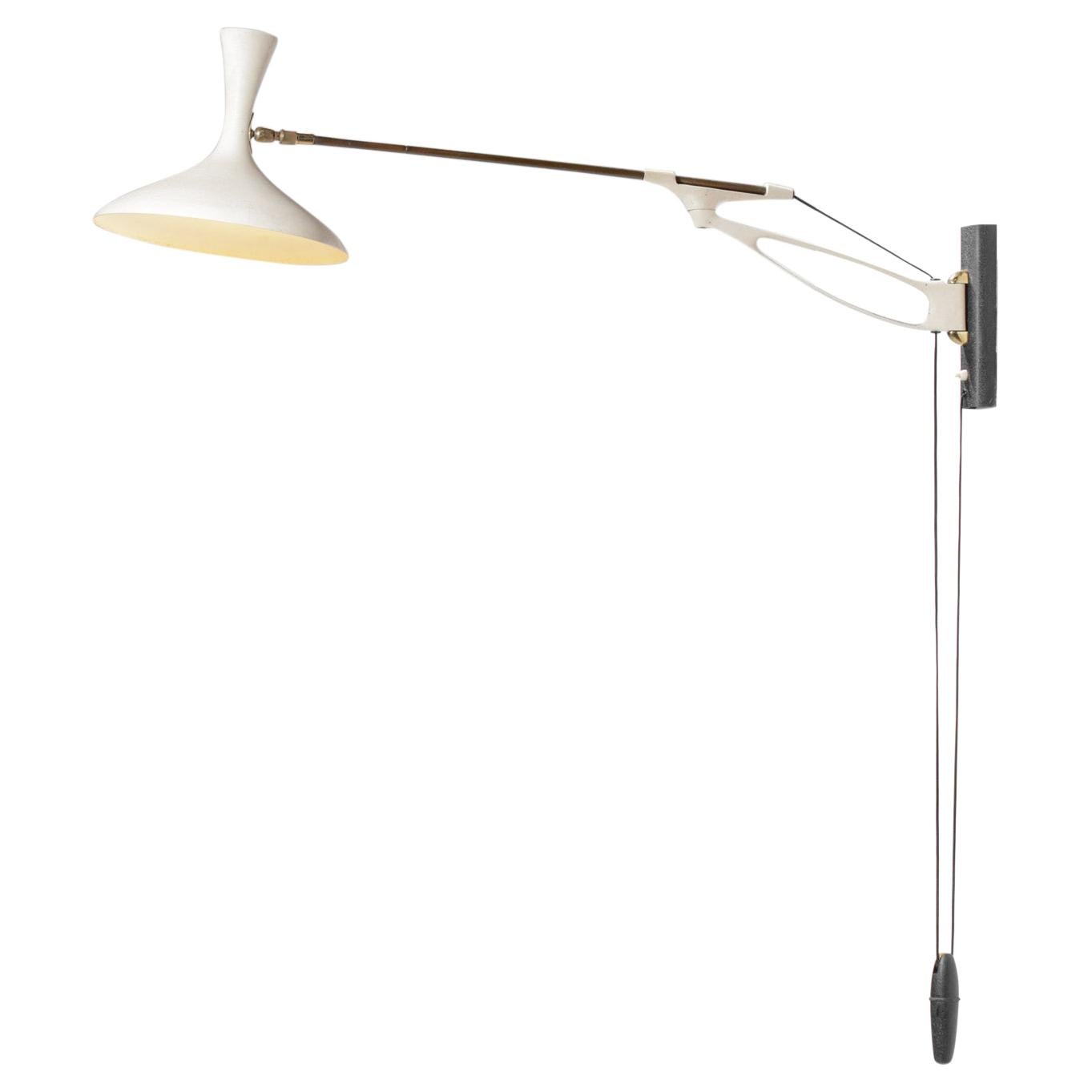 Wall Lamp by Designer Cosack Leuchten from the 50's in Lacquered Metal, E539 For Sale