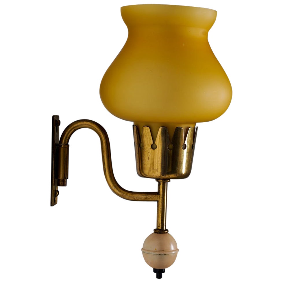 Lampada da parete di Erik Tidstrand per Nordiska Kompaniet (NK), Svezia, anni
50