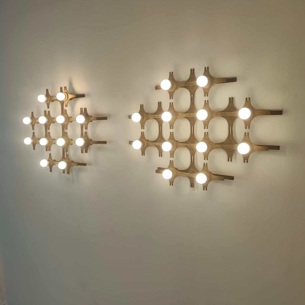 Wandleuchten von Fantoni, 1960er Jahre, 2er-Set, Set (Metall) im Angebot