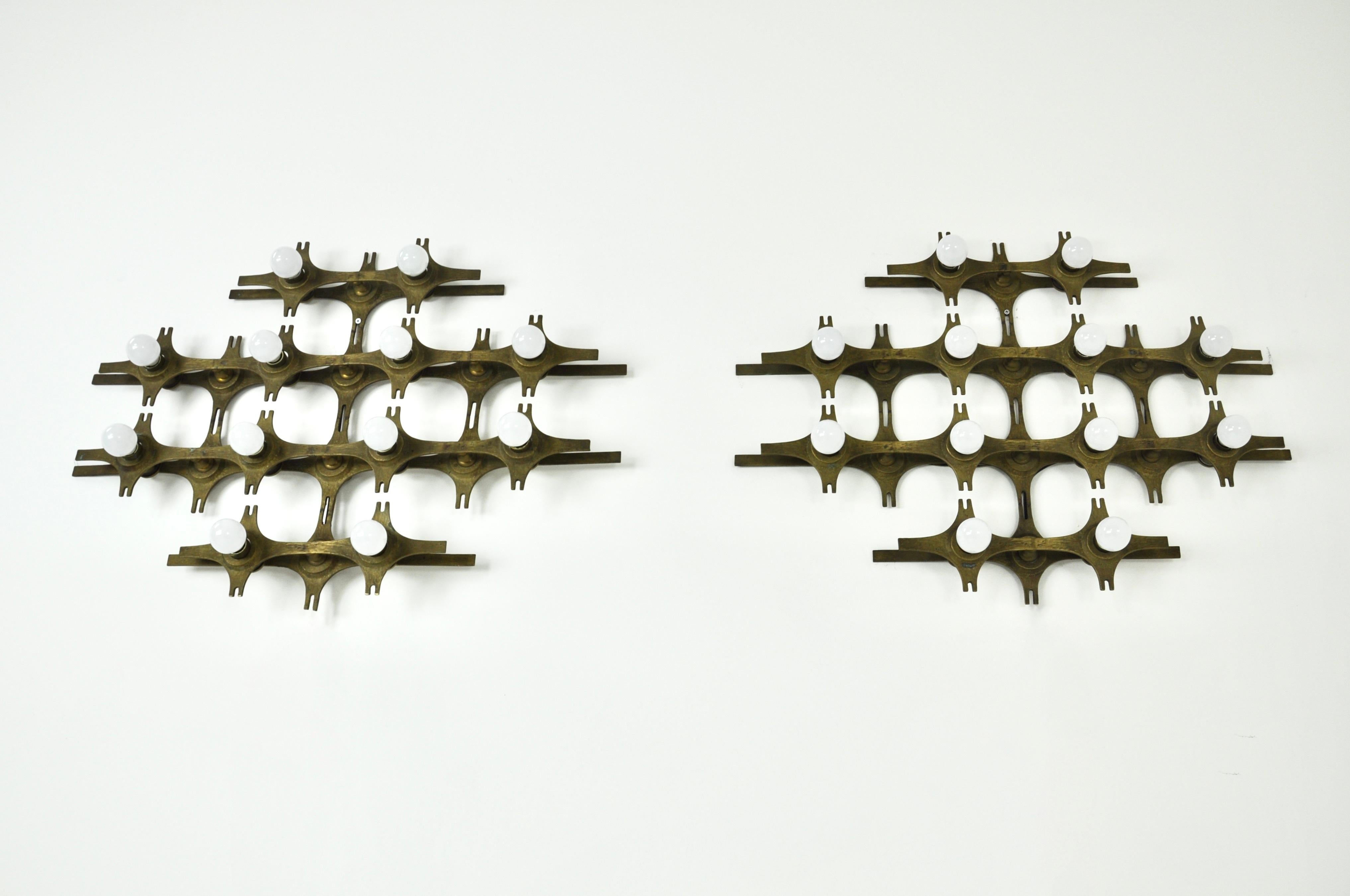 Wandleuchten von Fantoni, 1960er Jahre, 2er-Set, Set im Angebot 1