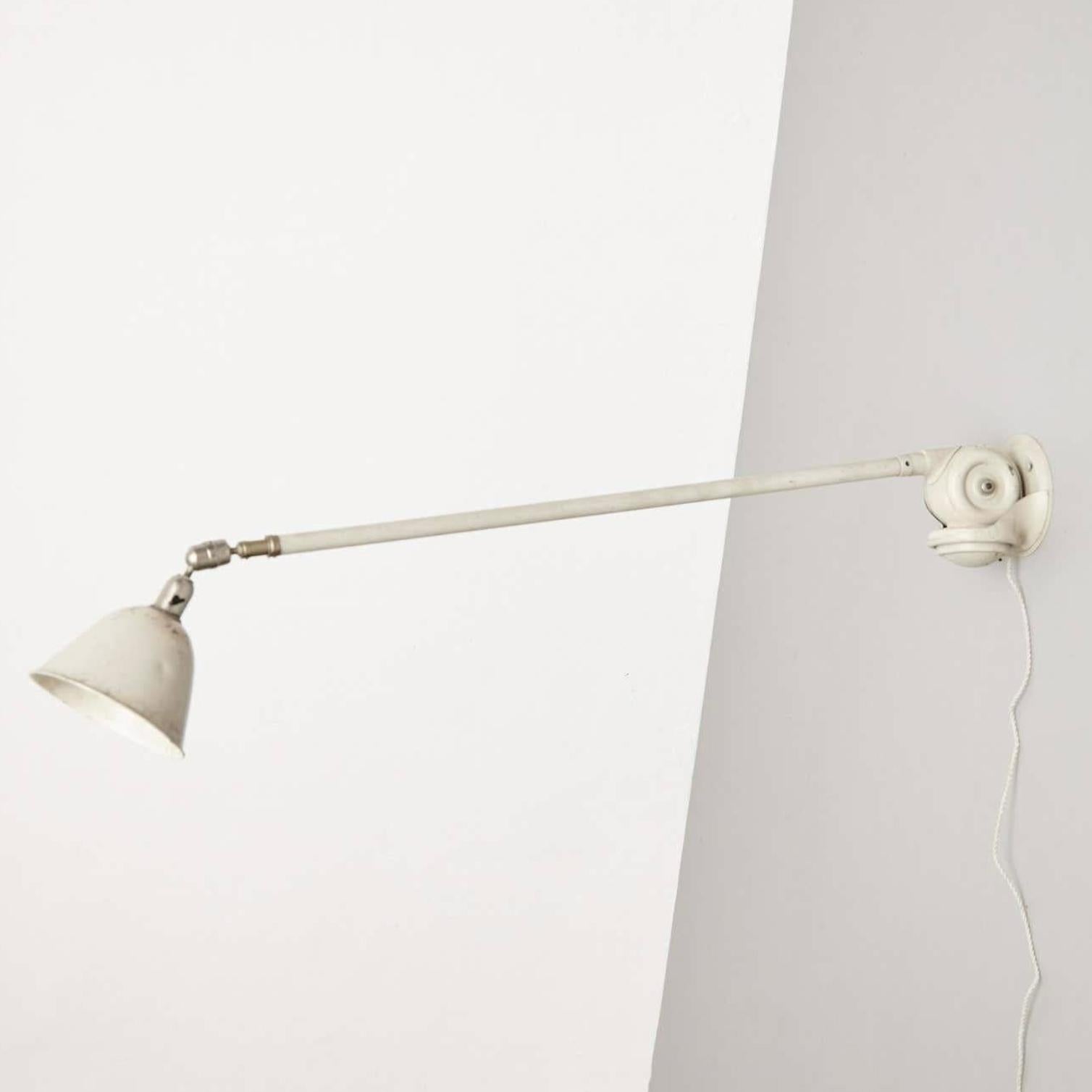 Metal Wall Lamp by Johan Petter Johansson – Swedish Design, Circa 1930 For Sale