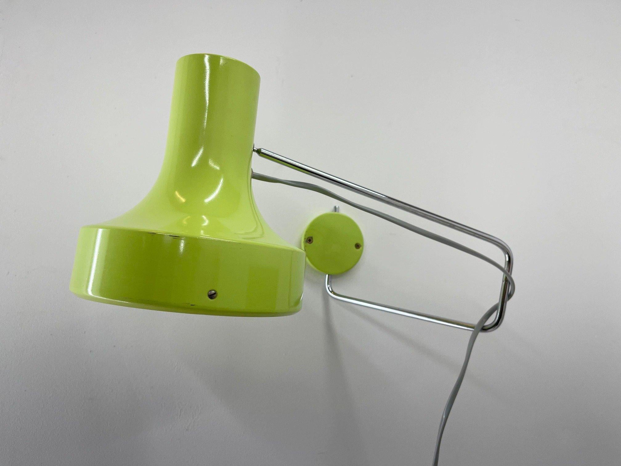 Adjustable wall lamp designed by Josef Hurka for Napako in former Czechoslovakia in the 1960's. 
Bulb: 1 x E25-E27.