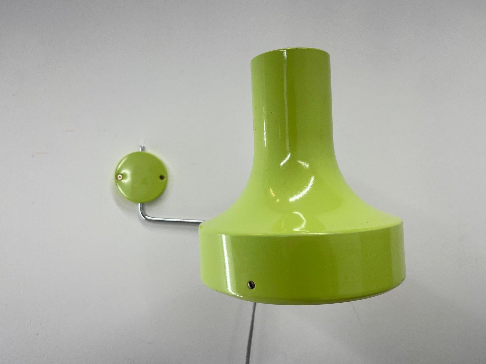 Metal Wall Lamp by Josef Hůrka for Napako, 1960's  For Sale