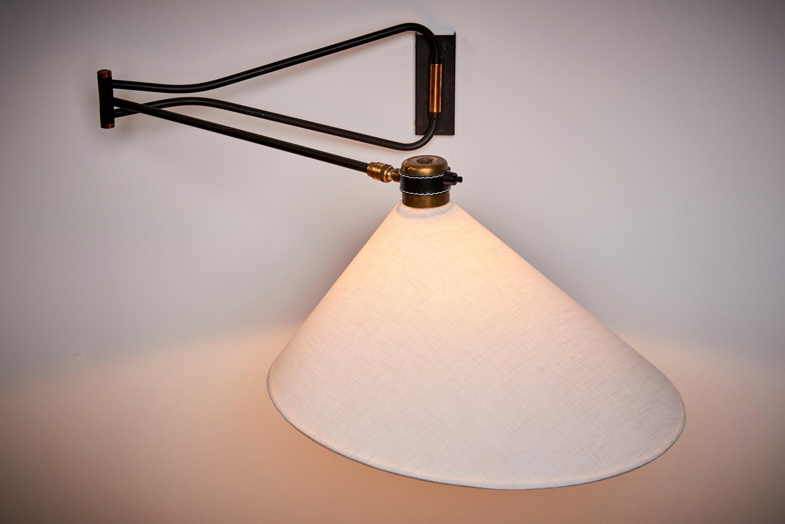 French Wall lamp by Maison Arlus, France 1950s