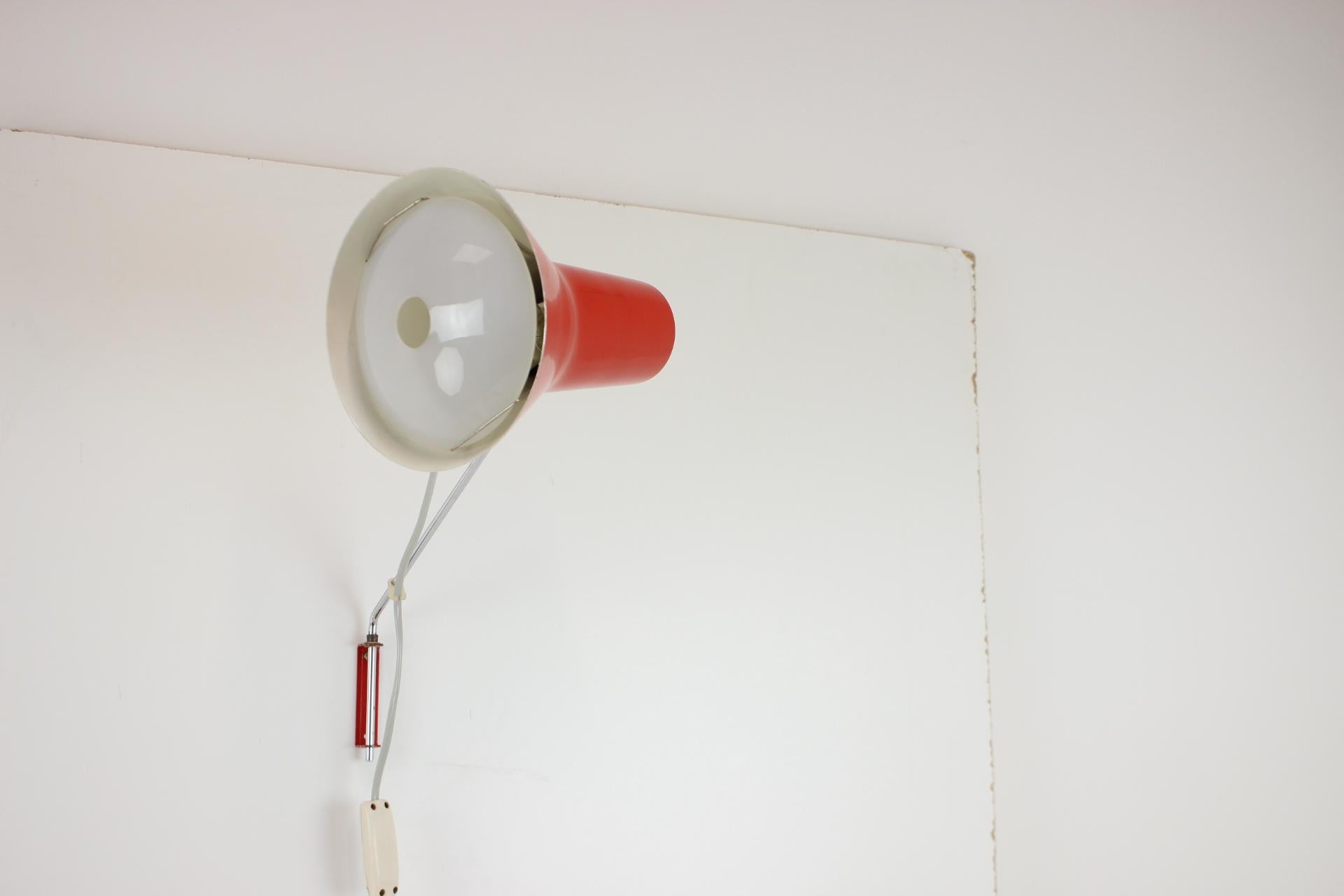 Metal Wall Lamp by Napako, 1970s For Sale