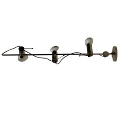 Wall Lamp by Tito Agnoli Chromed Metal Vintage Manufactured in Italy