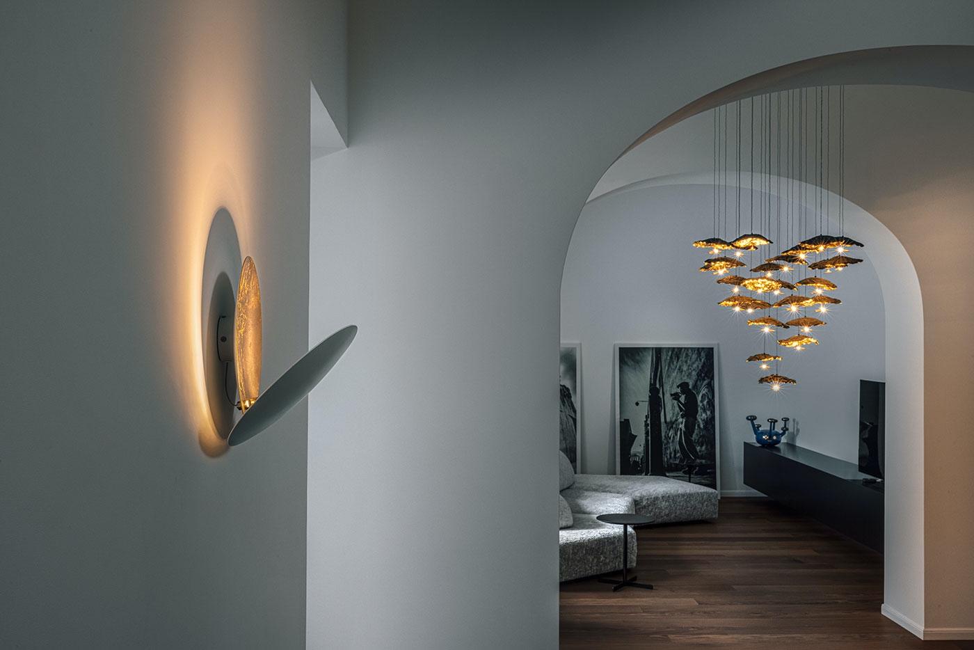 Lámpara de pared Catellani & Smith Lederam Ø 25 cm - Oro/Dorado Metal en venta