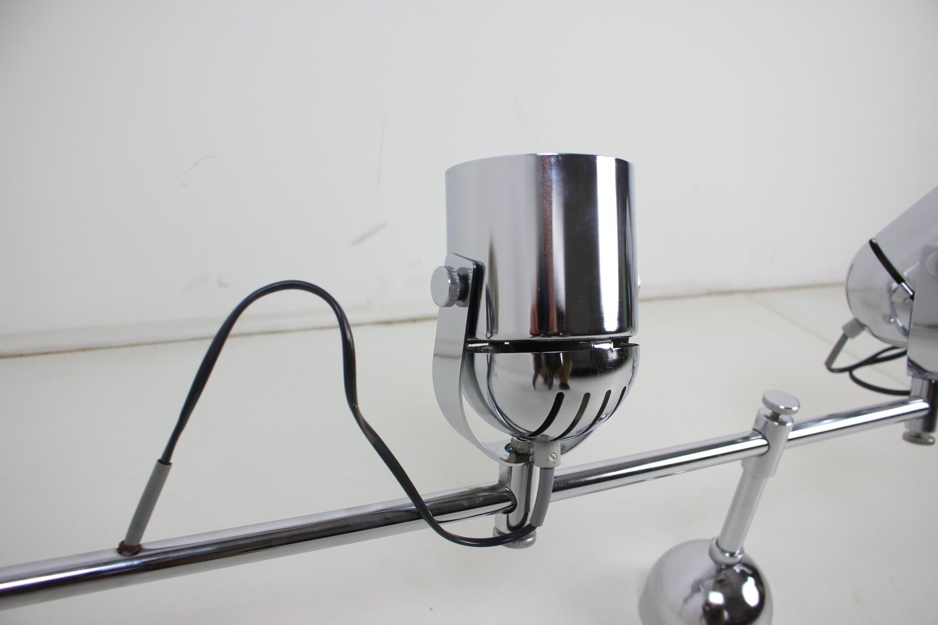 Chrome Wall Lamp Comby Lux by Stanislav Indra, 1970s For Sale
