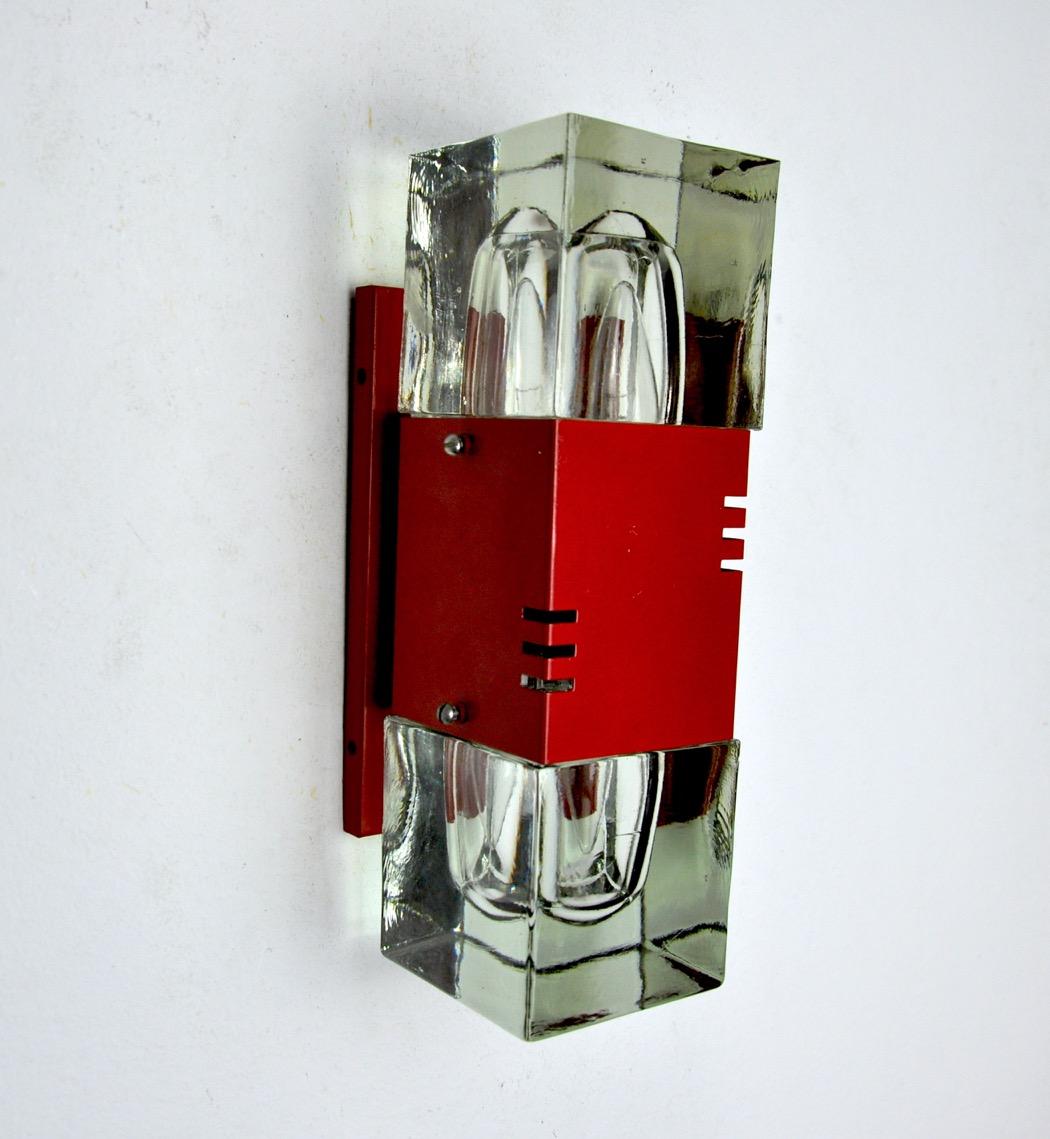 Lámpara de pared de cristal de Murano Sciolari Italia 1970 Italiano en venta