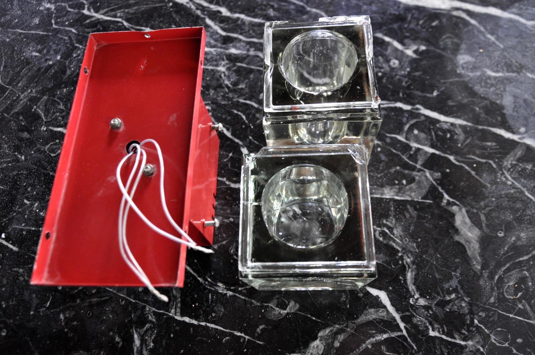 Lámpara de pared de cristal de Murano Sciolari Italia 1970 en venta 1