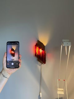 Lampada da parete HT 10 Rustik di Hassel & Teudt Dänemark 1968