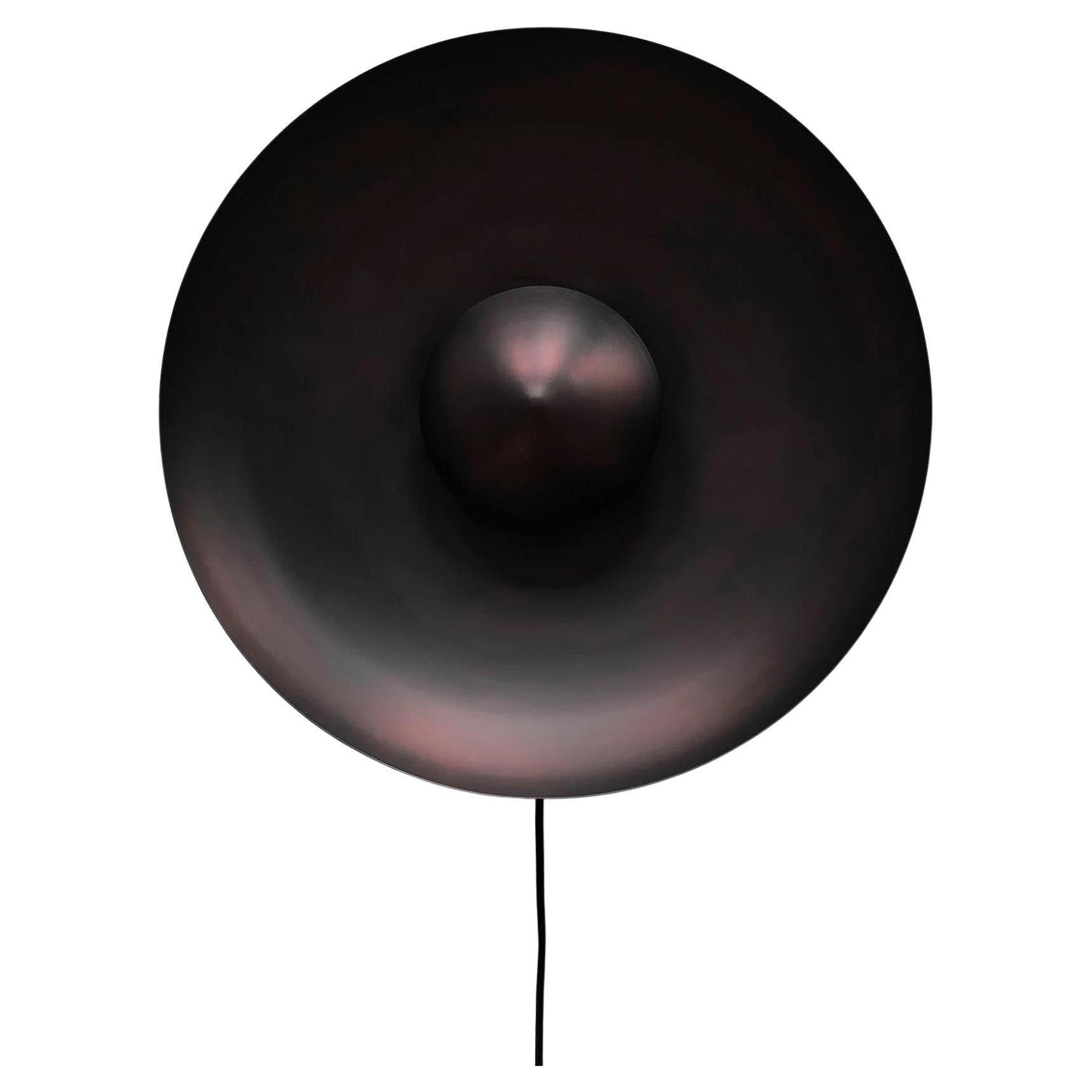Wall Lamp, in Burnt Black Aluminium, a Contemporary Work of Art.