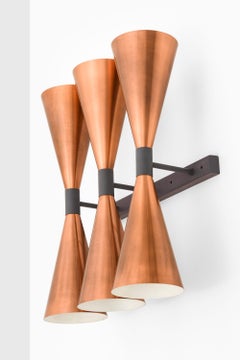Wall Lamp in Copper and Painted Metal by Hans-Agne Jakobsson, 1950's