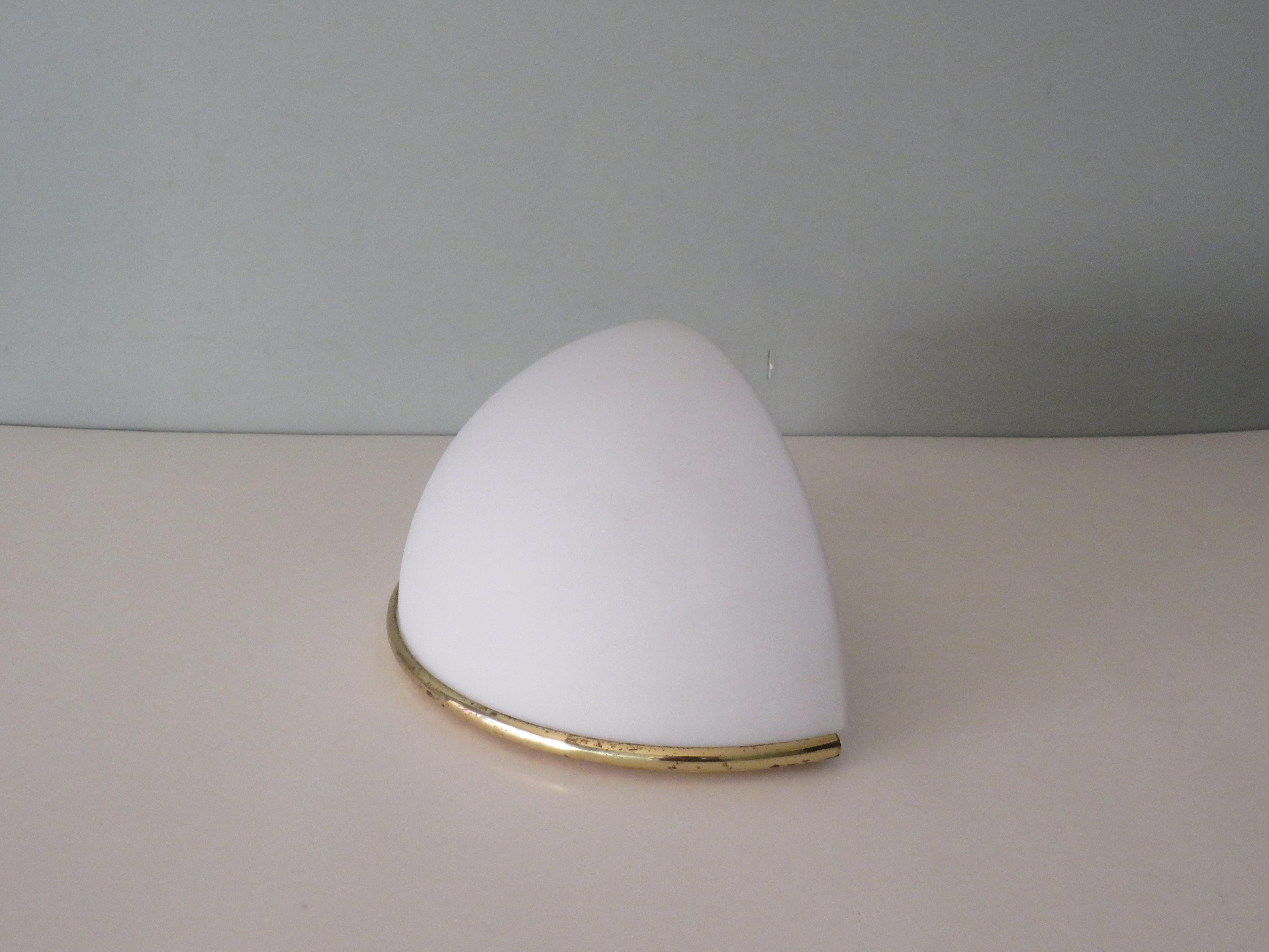 Wall Lamp in Opaline Glass by Glashütte Limburg, Germany, 1970s In Good Condition In Herentals, BE