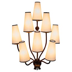 Wall Lamp in the manner of Jean Royere with 8 Branches France 1950s