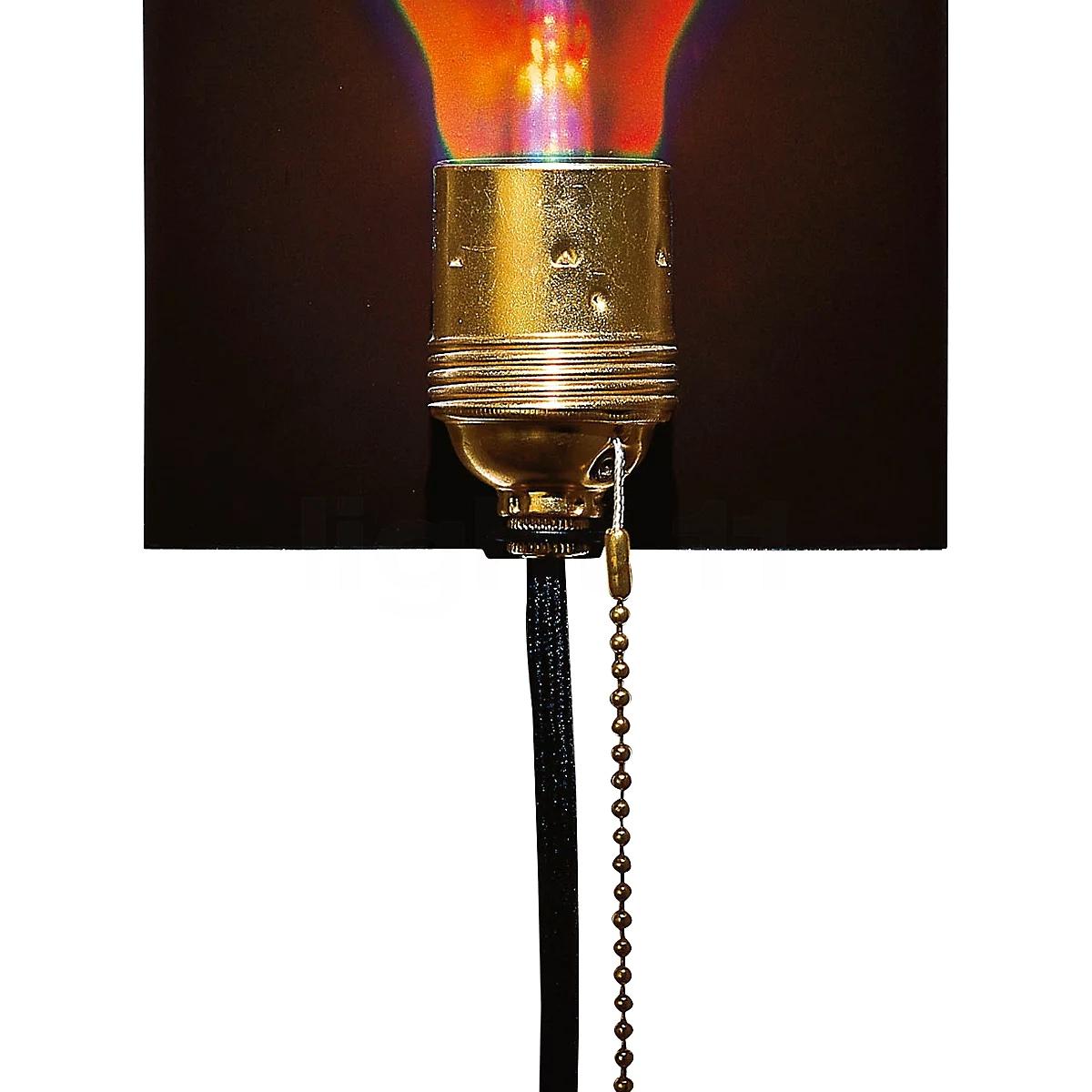 Marca: Ingo Maurer
Model No: Holonzki
Diseñadores: Eckhard Knuth, Ingo Maurer 

Holonzki es un juego cautivador sobre la realidad y la ilusión. Una bombilla vívidamente iridiscente parece asentarse perfectamente en un casquillo de latón con un