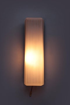 Wall Lamp Made of Frosted Glass, Sleek Model, 1960, Germany