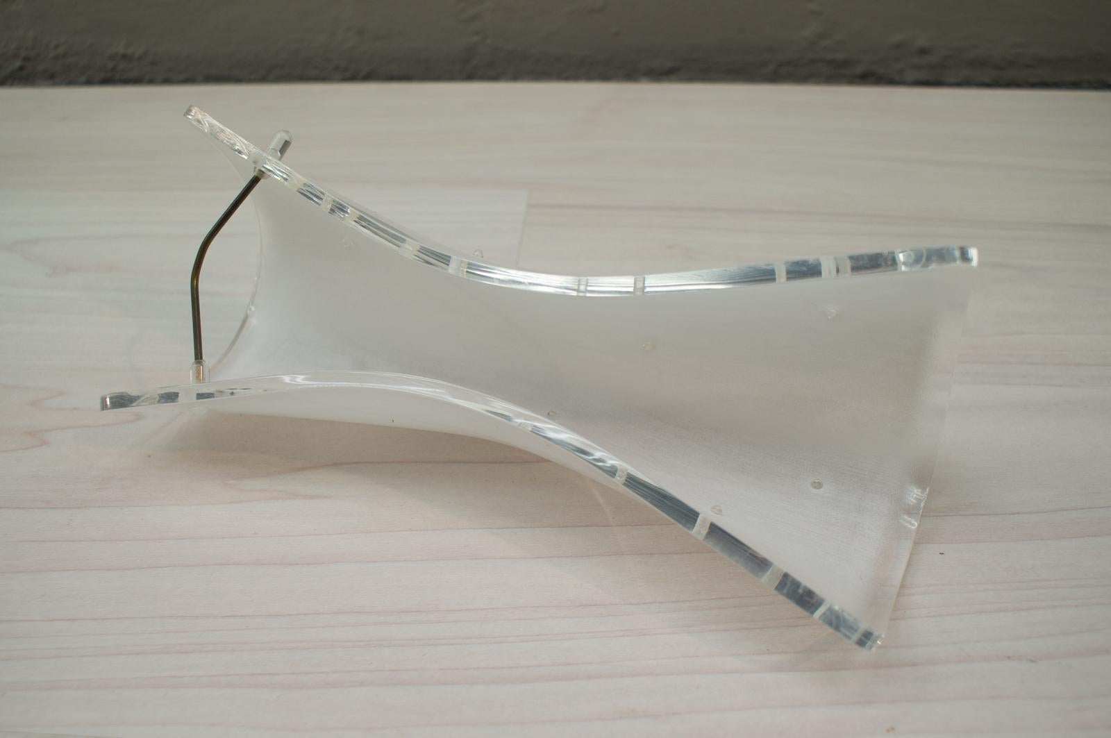 Wall Lamp Made of Plexiglas by Hanns Hoffmann-Lederer for Heinz Hecht, 1950s For Sale 2